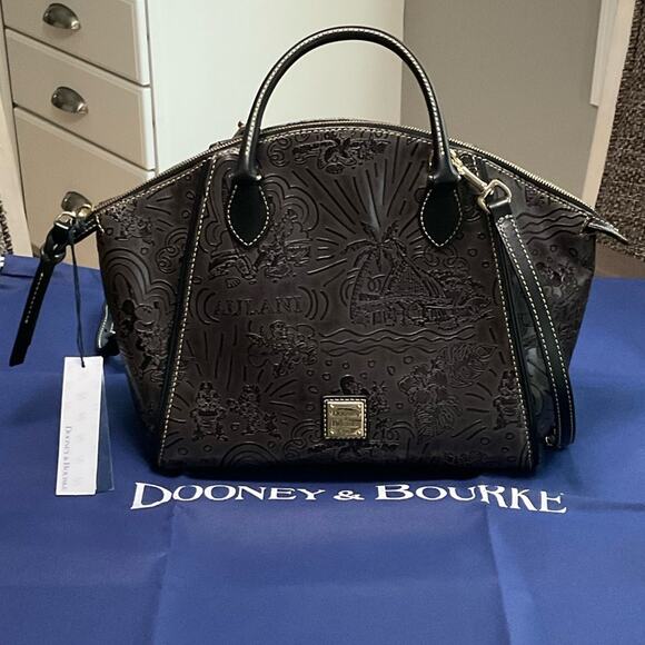 Dooney & Bourke Black Embossed Satchel Disney Aulani NWT - Picture 16 of 16